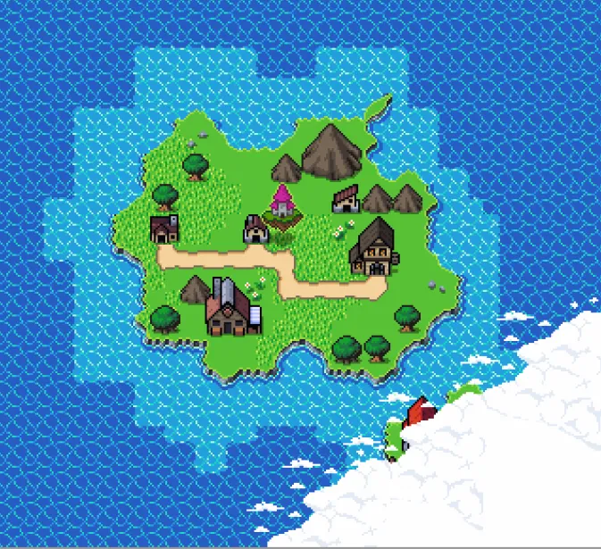 Pixel worldmap mockup