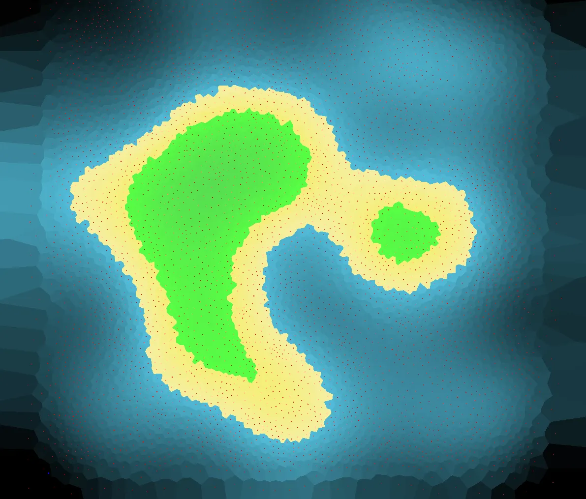 radial falloff